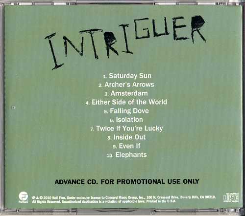 Intriguer US Promo CD Artist: Crowded House